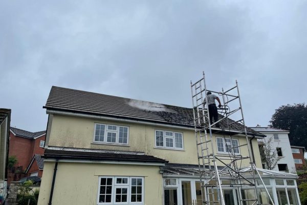 Tower access for Roof Cleaning